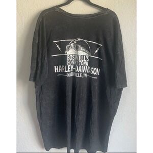 Harley-Davidson Mens 3XL Old School Nashville Honky Tonk Acid Wash Black T-Shirt